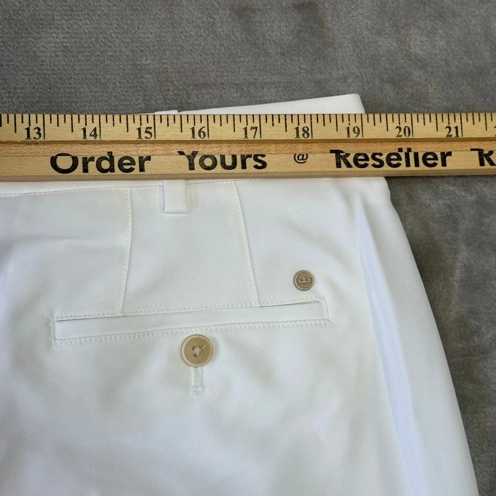 Peter Millar Performance Salem Shorts Mens 38 White Golf Crown Sport $108 NWT - Picture 8 of 10